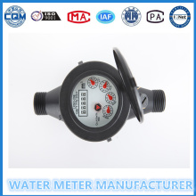 Medidor de agua de plástico negro Medidor de agua de nylon